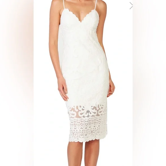 NWT Bardot Gia Lace Dress Ivory white size 6 - Picture 1 of 6